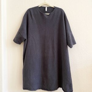 Nap Take A Nap Lounge Wear Gray Wool Dress One Size Oversized Lagenlook Neutral